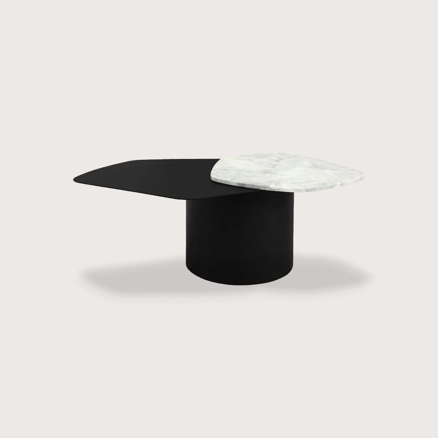 Isabelle Marble Coffee Table - Brass Coffee Table Raffine Black