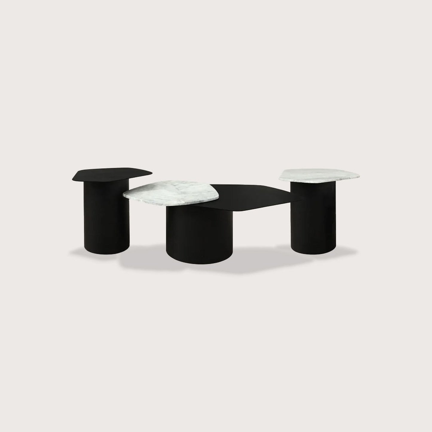 Isabelle Marble Side Table - Black Side Table Raffine