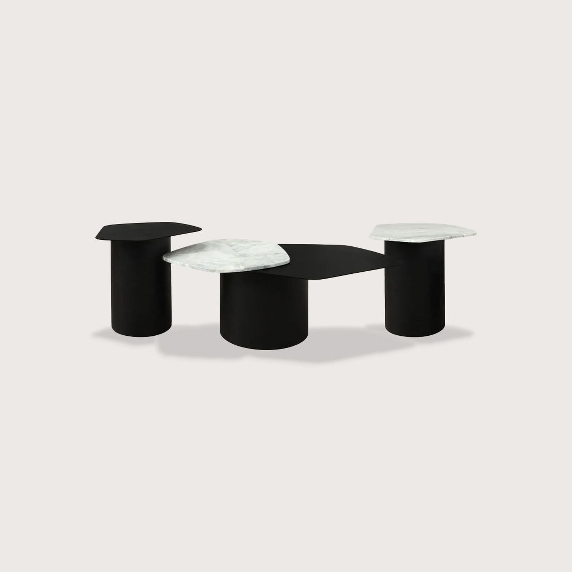 Isabelle Marble Side Table - Black Side Table Raffine