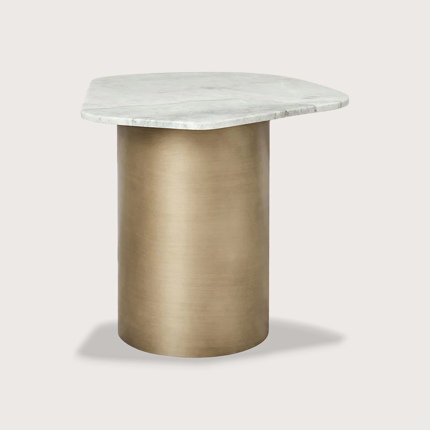 Isabelle Marble Side Table - Brass Side Table Raffine Brass
