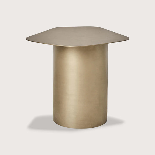 Isabelle Metal Side Table - Brass Side Table Raffine Brass