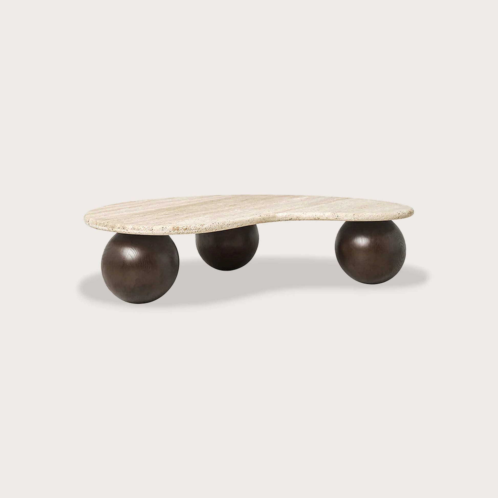 Isla Sculpted Marble Coffee Table - Oak Coffee Table Raffine Default Title
