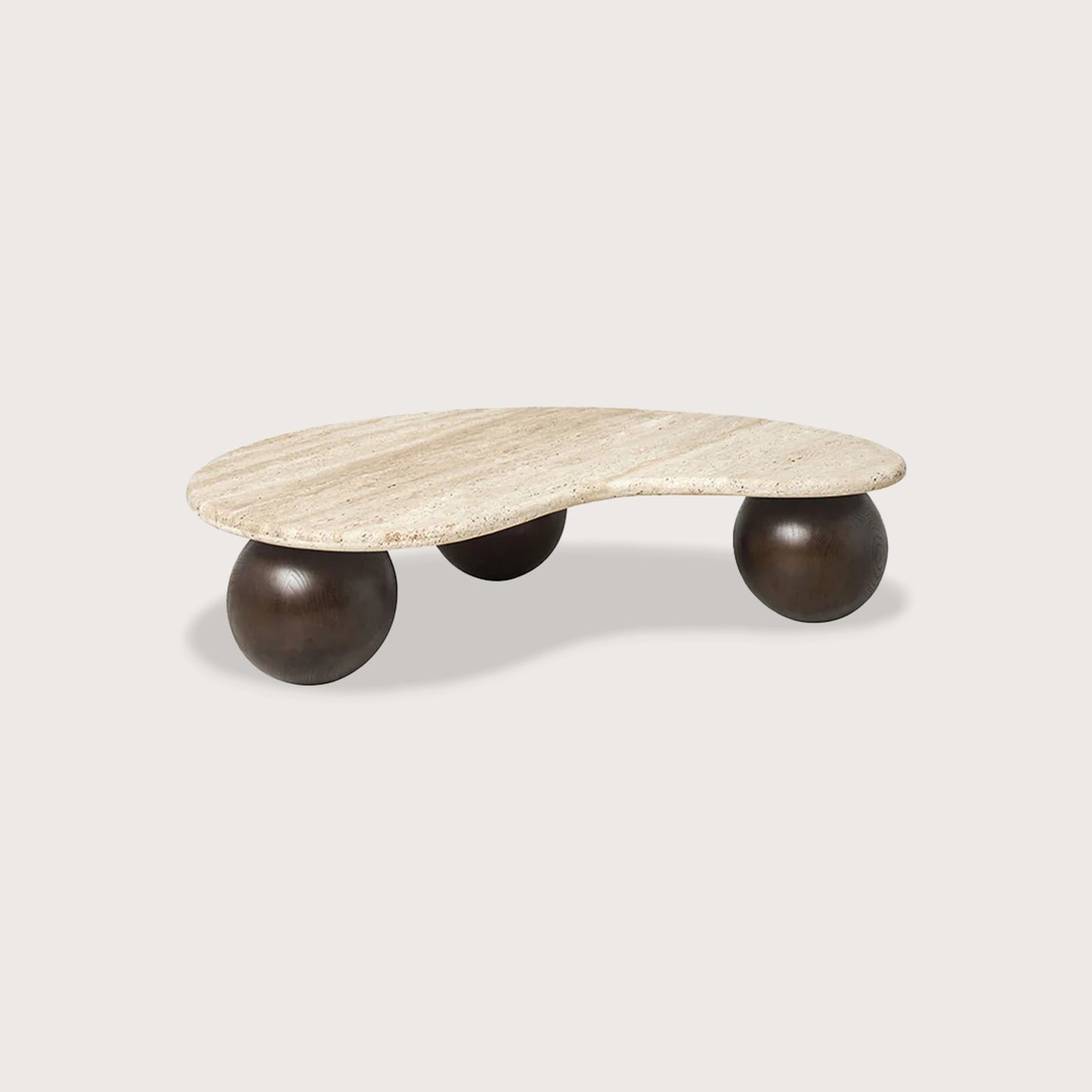 Isla Sculpted Marble Coffee Table - Oak Coffee Table Raffine