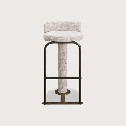 Jamie Textured Metal Bar Stool - Brass Bar Stool Raffine