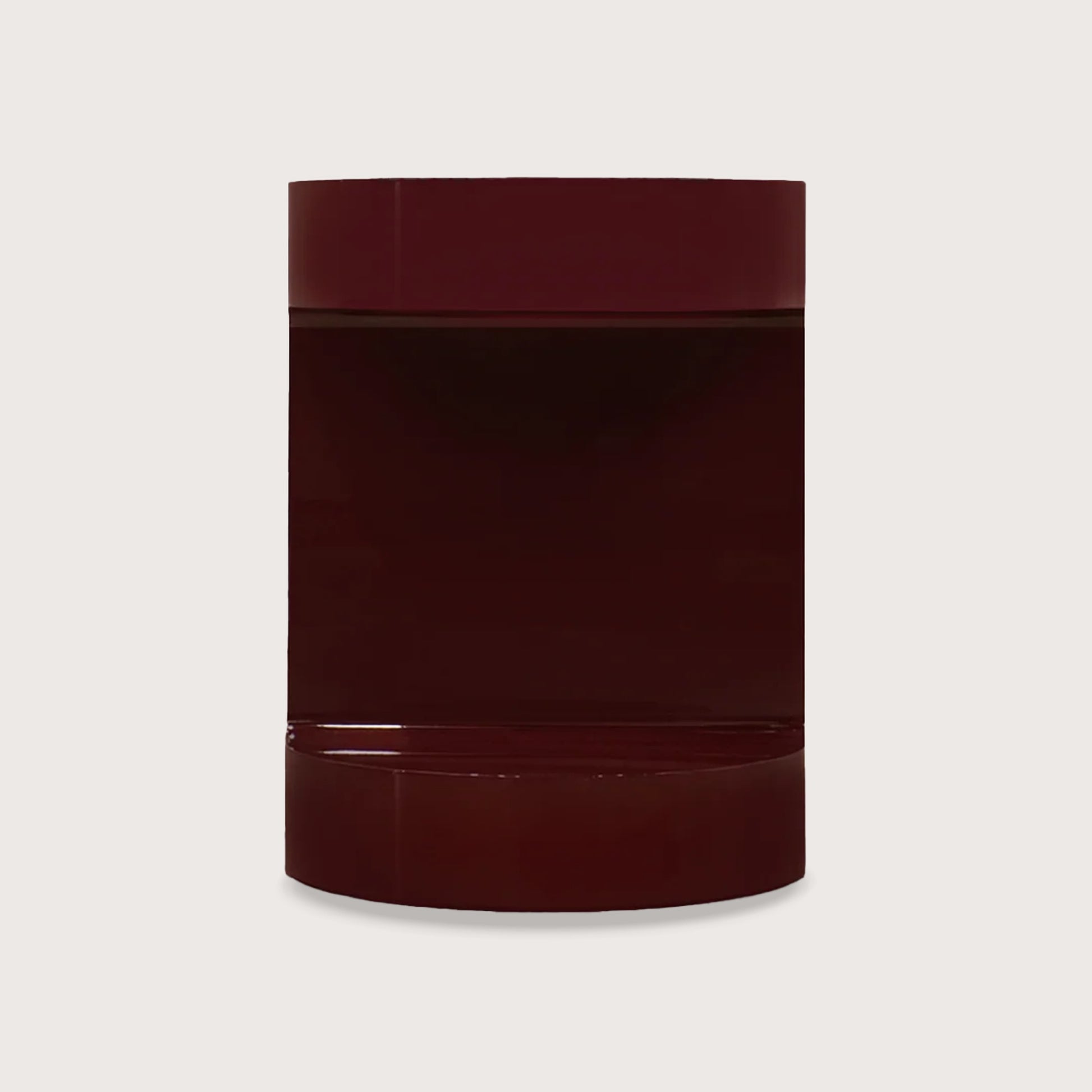 Jasmyn Curved Side Table - Burgundy Side Table Raffine Burgundy