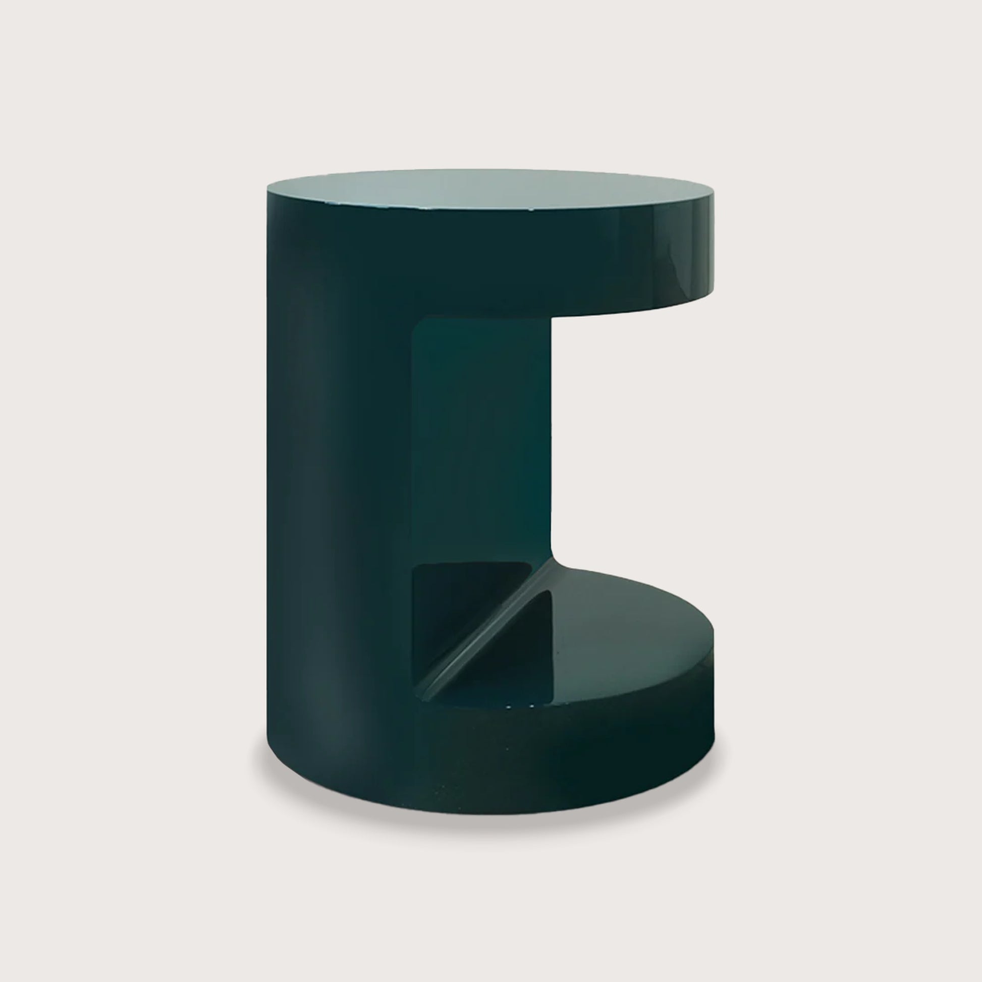 Jasmyn Curved Side Table - Deep Teal Side Table Raffine