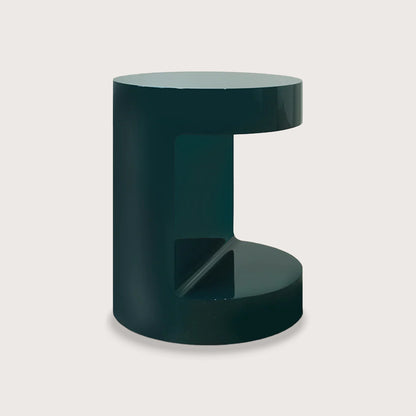 Jasmyn Curved Side Table - Deep Teal Side Table Raffine