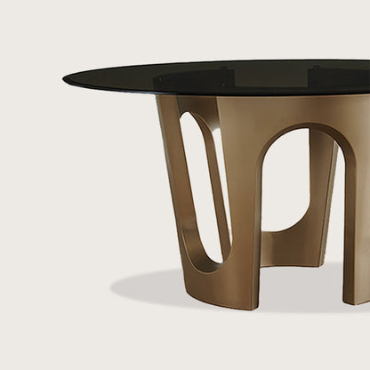 Kate Metal Dining Table - Brass Dining Table Raffine