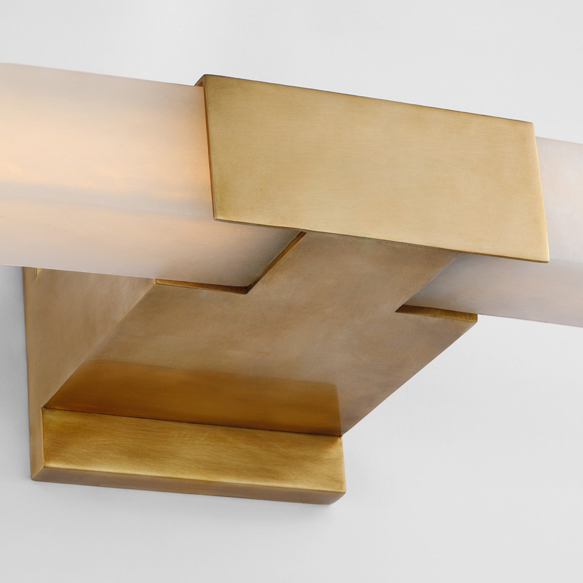Kelly Wearstler Covet 24" Over The Mirror Alabaster Bath Wall Light - Brass Wall Light Bloomingdales Lighting   