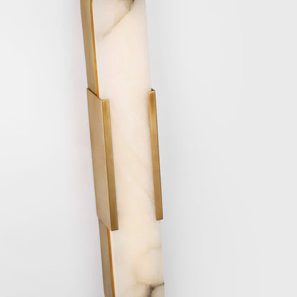Kelly Wearstler Melange 28" Elongated Alabaster Wall Sconce - Brass Wall Light Bloomingdales Lighting   