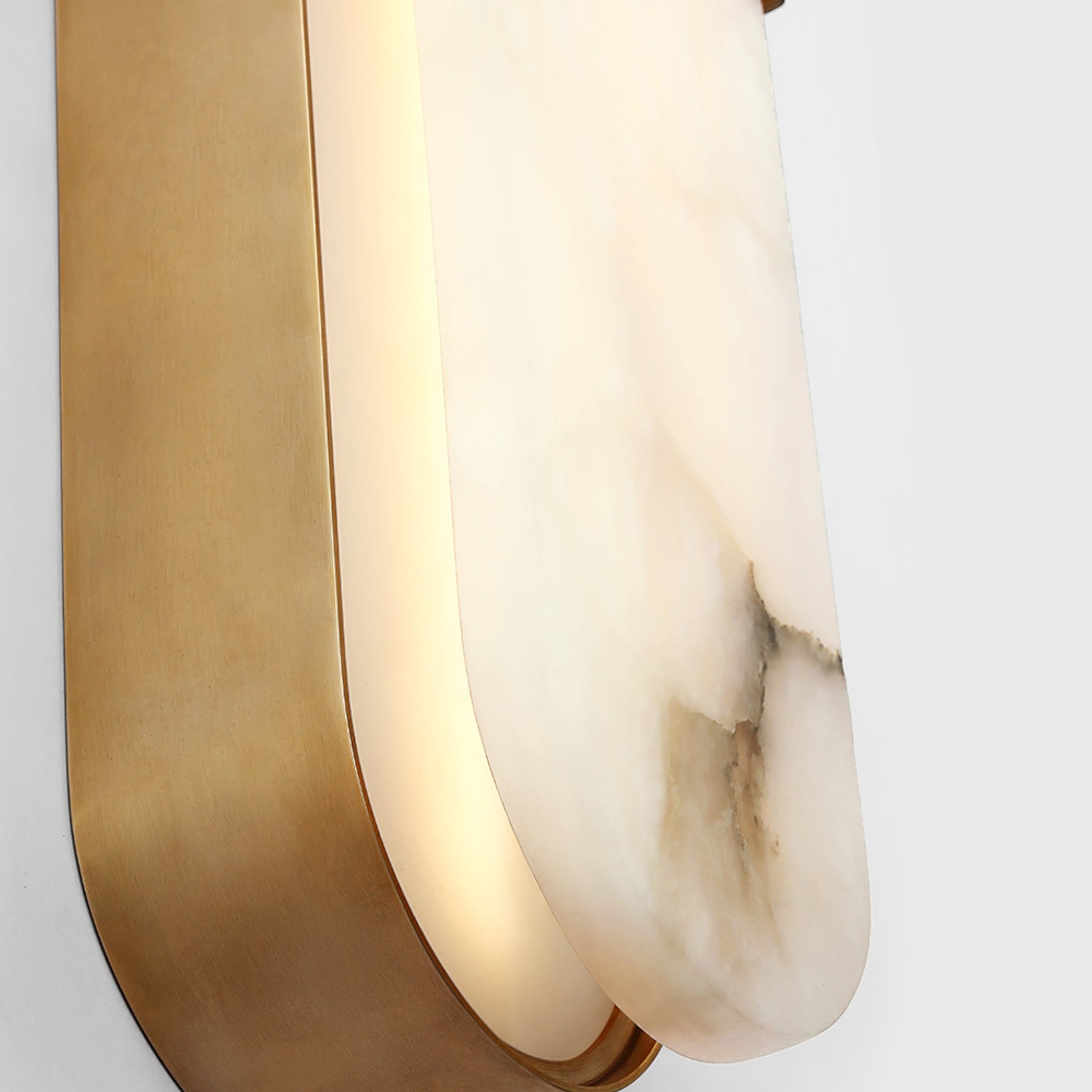 Kelly Wearstler Melange 28" Elongated Alabaster Wall Sconce - Brass Wall Light Bloomingdales Lighting   