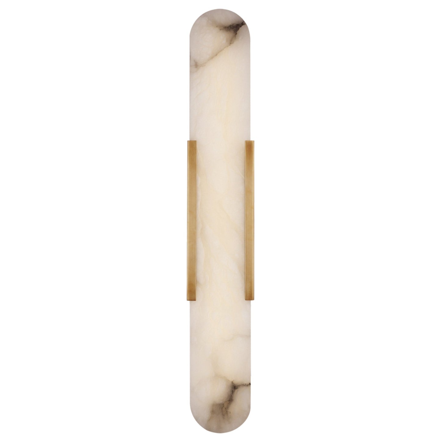 Kelly Wearstler LED Melange Elongated 20" Alabaster Wall Sconce Wall Light Bloomingdales Lighting Brass 28" Globes