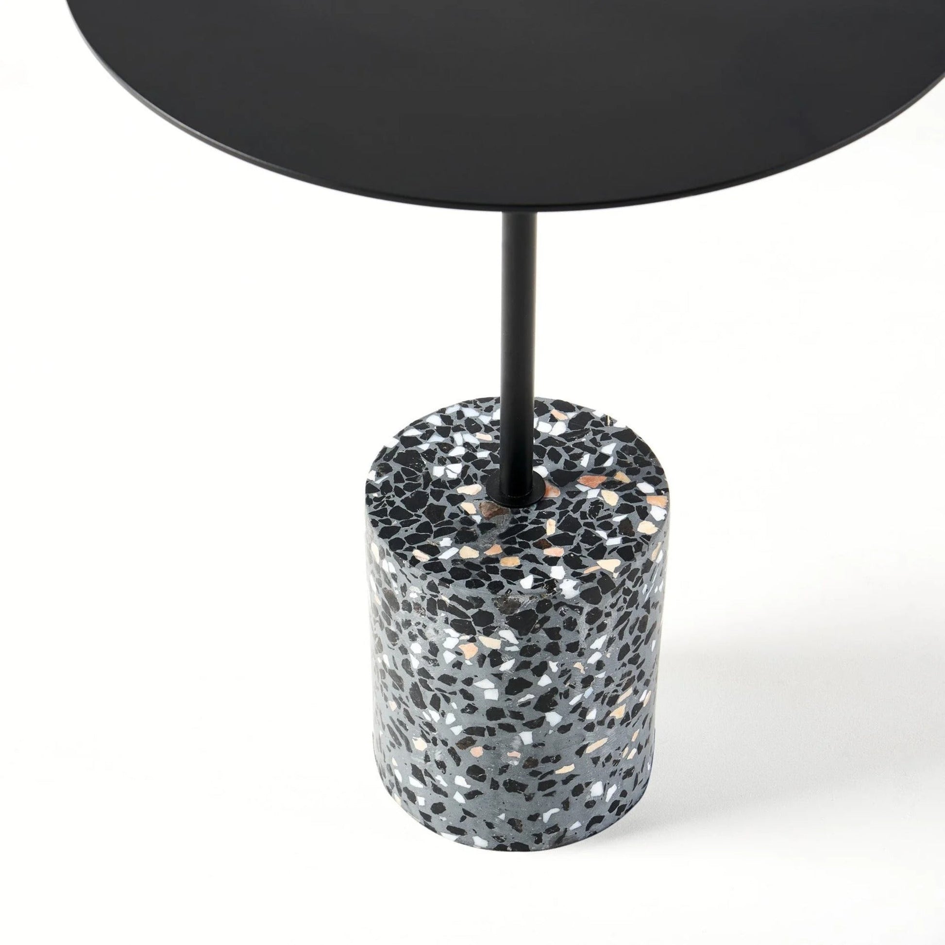 Lilli Round Terrazzo Side Table - Grey Side Table M+Co Living