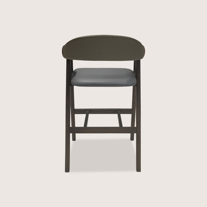 Louis Sculptural Timber Bar Stool - Grey White Bar Stool Raffine