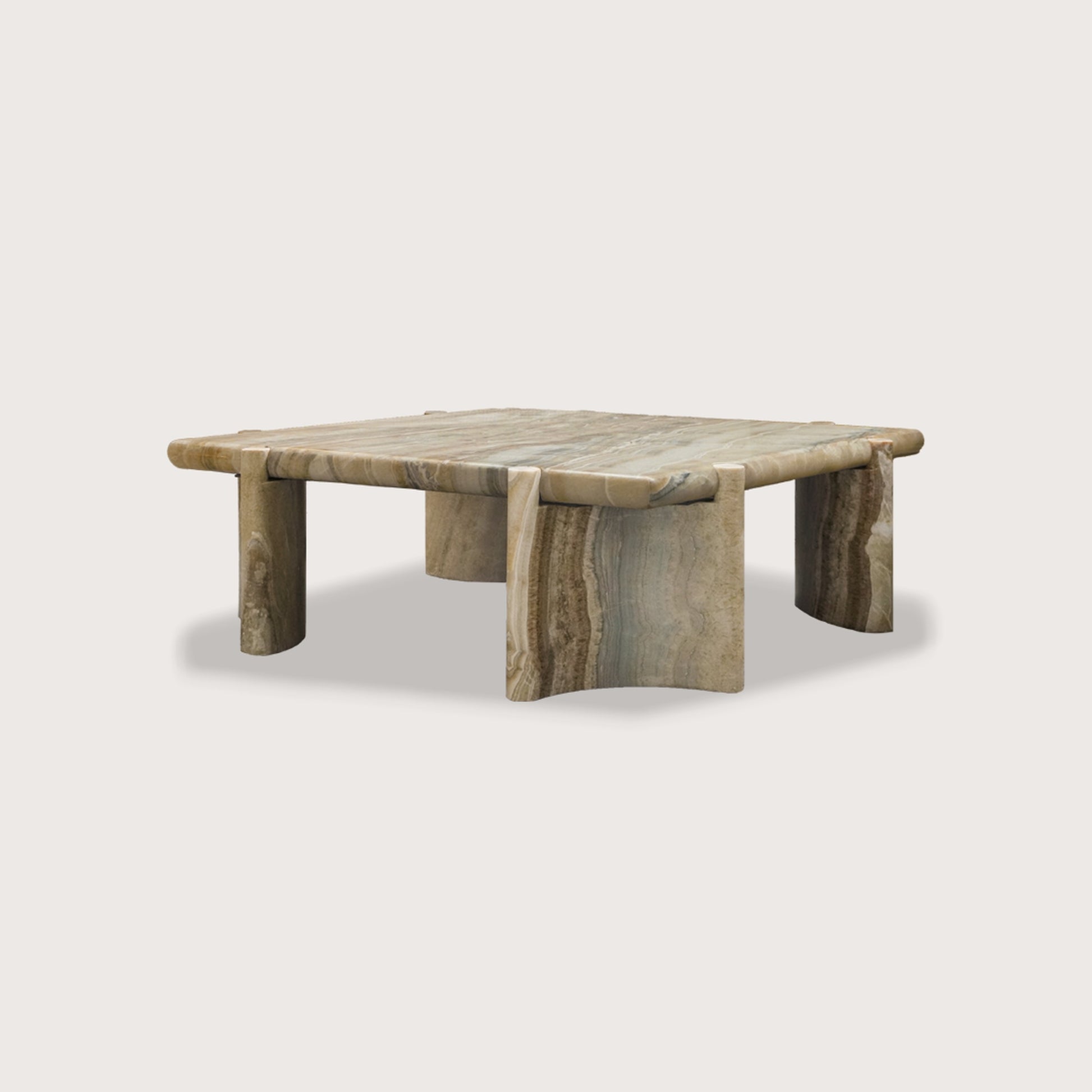 Loulou Curved Marble Coffee Table - River Onyx Coffee Table Raffine Default Title