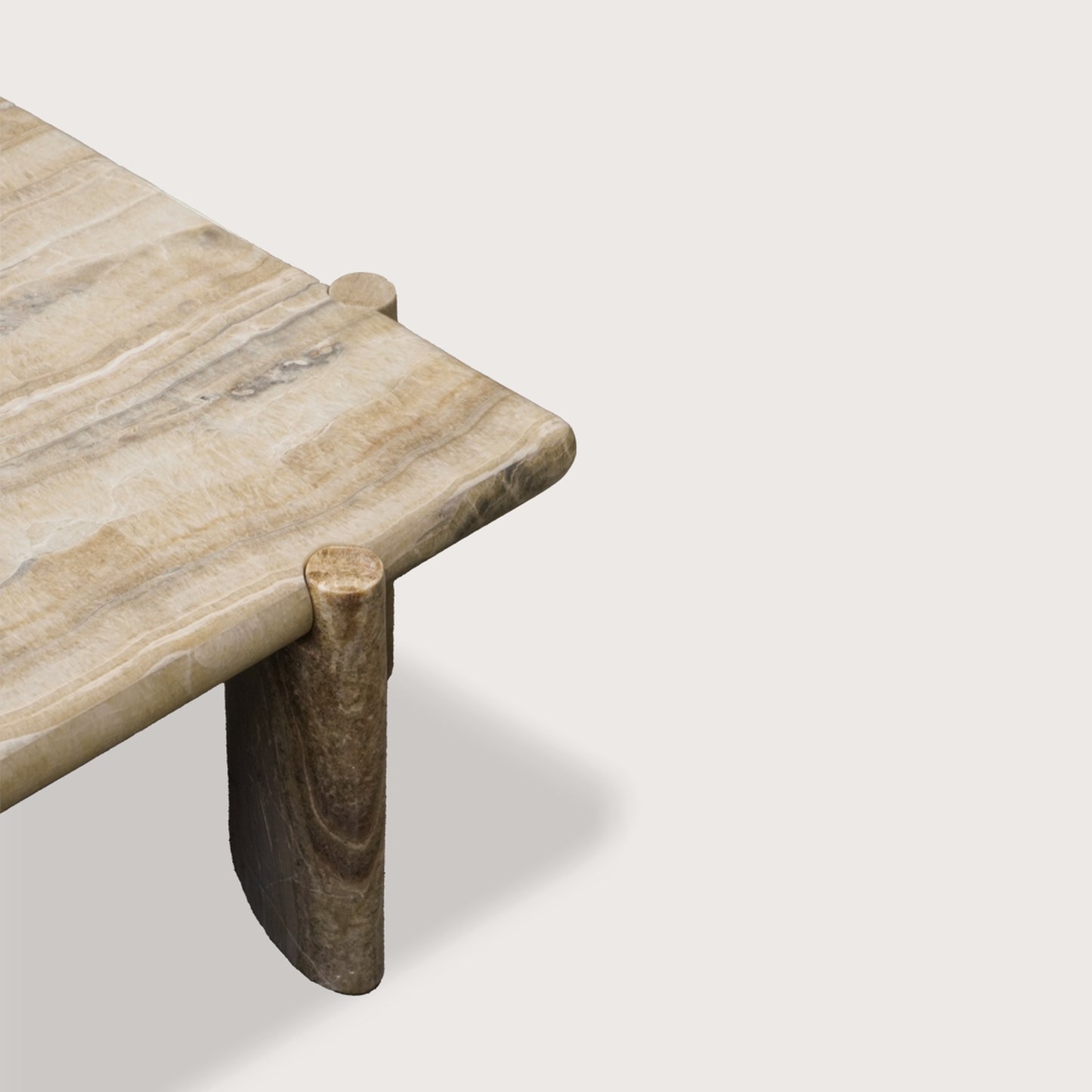 Loulou Curved Marble Coffee Table - River Onyx Coffee Table Raffine