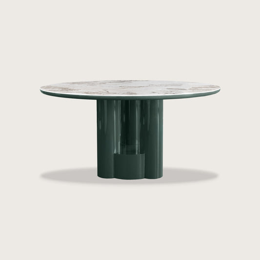 Lucien Sculptural Marble Dining Table - Green Dining Table Raffine Default Title