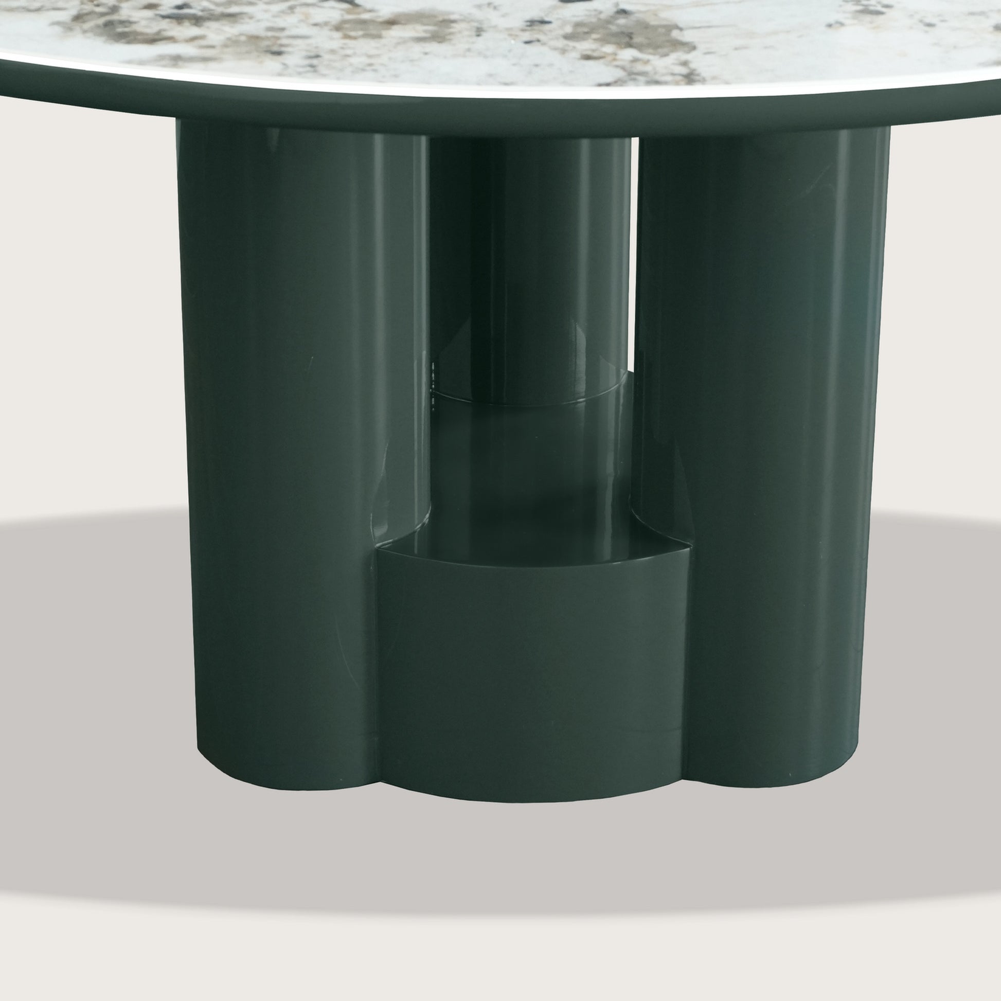 Lucien Sculptural Marble Dining Table - Green Dining Table Raffine