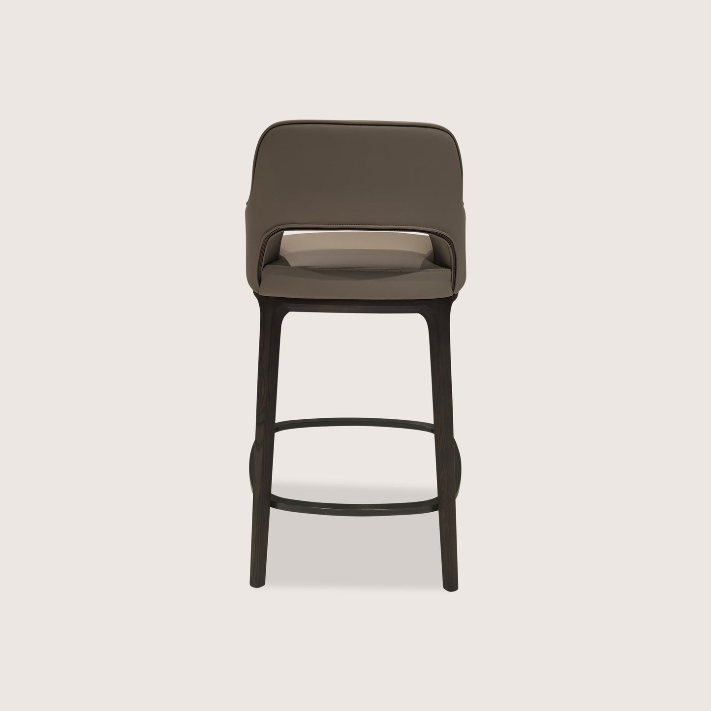 Lyana Curved Timber Bar Stool - Brown Bar Stool Raffine