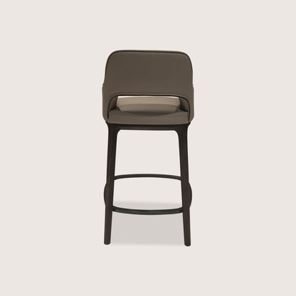 Lyana Curved Timber Bar Stool - Brown Bar Stool Raffine