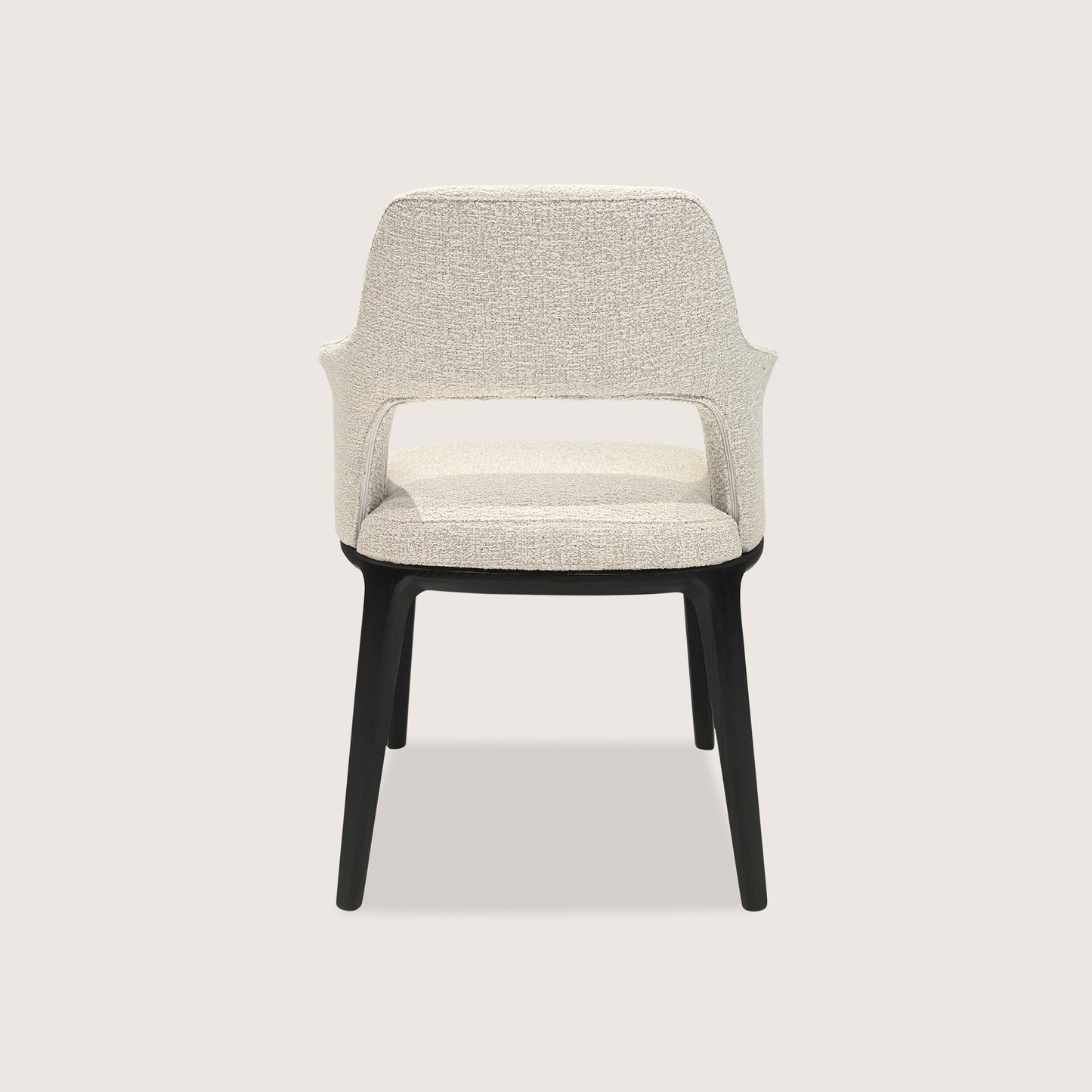 Lyana Sculptural Curved Timber Dining Chair - White Dining Chair Raffine