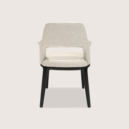 Lyana Sculptural Curved Timber Dining Chair - White Dining Chair Raffine