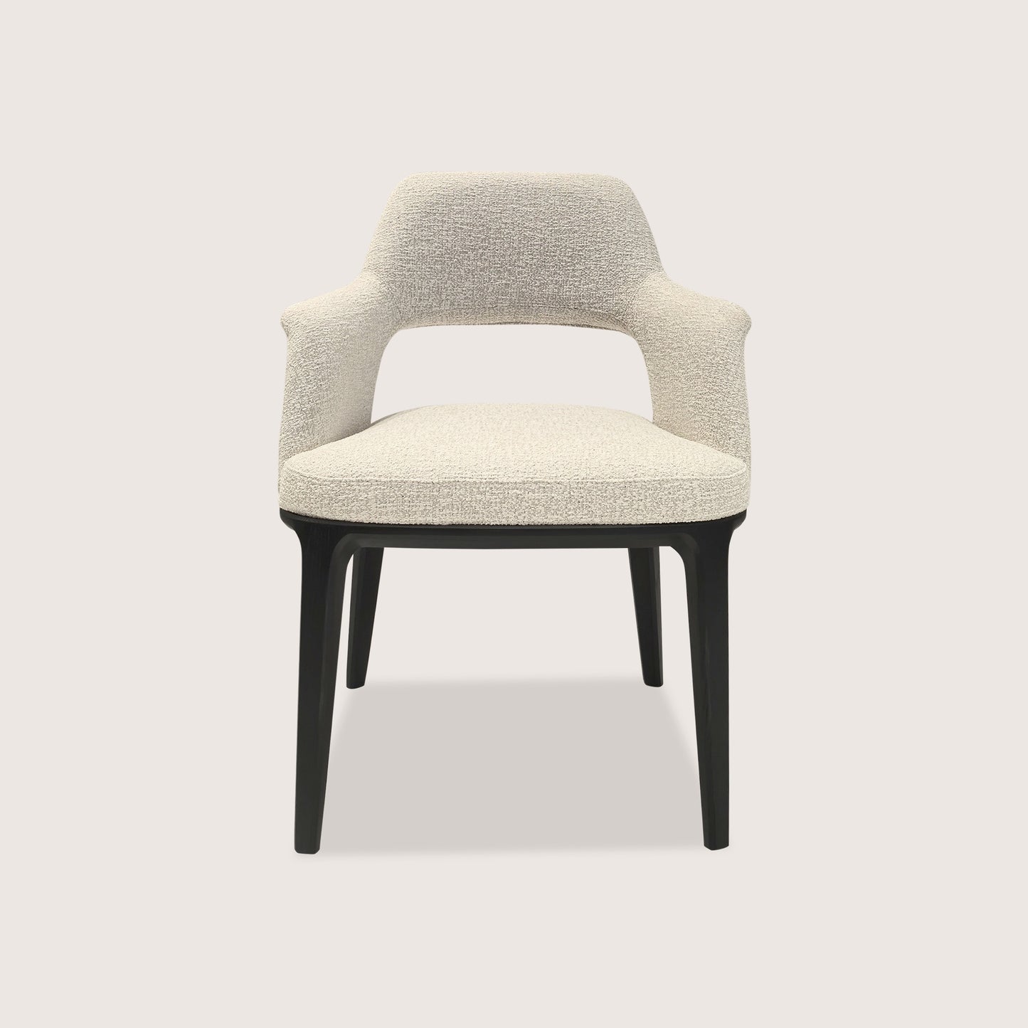 Lyana Sculptural Curved Timber Dining Chair - White Dining Chair Raffine