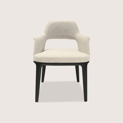 Lyana Sculptural Curved Timber Dining Chair - White Dining Chair Raffine