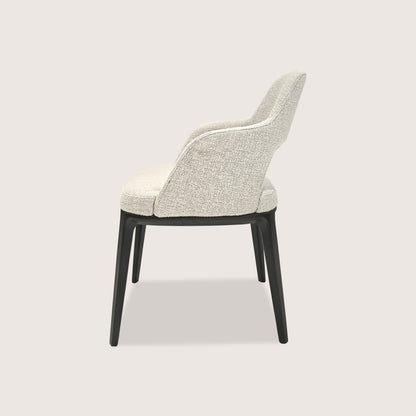 Lyana Sculptural Curved Timber Dining Chair - White Dining Chair Raffine