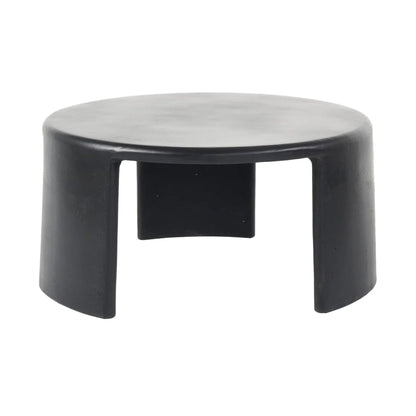 Meister Large Round Concrete Coffee Table - Black Coffee Table M+Co Living Black Medium