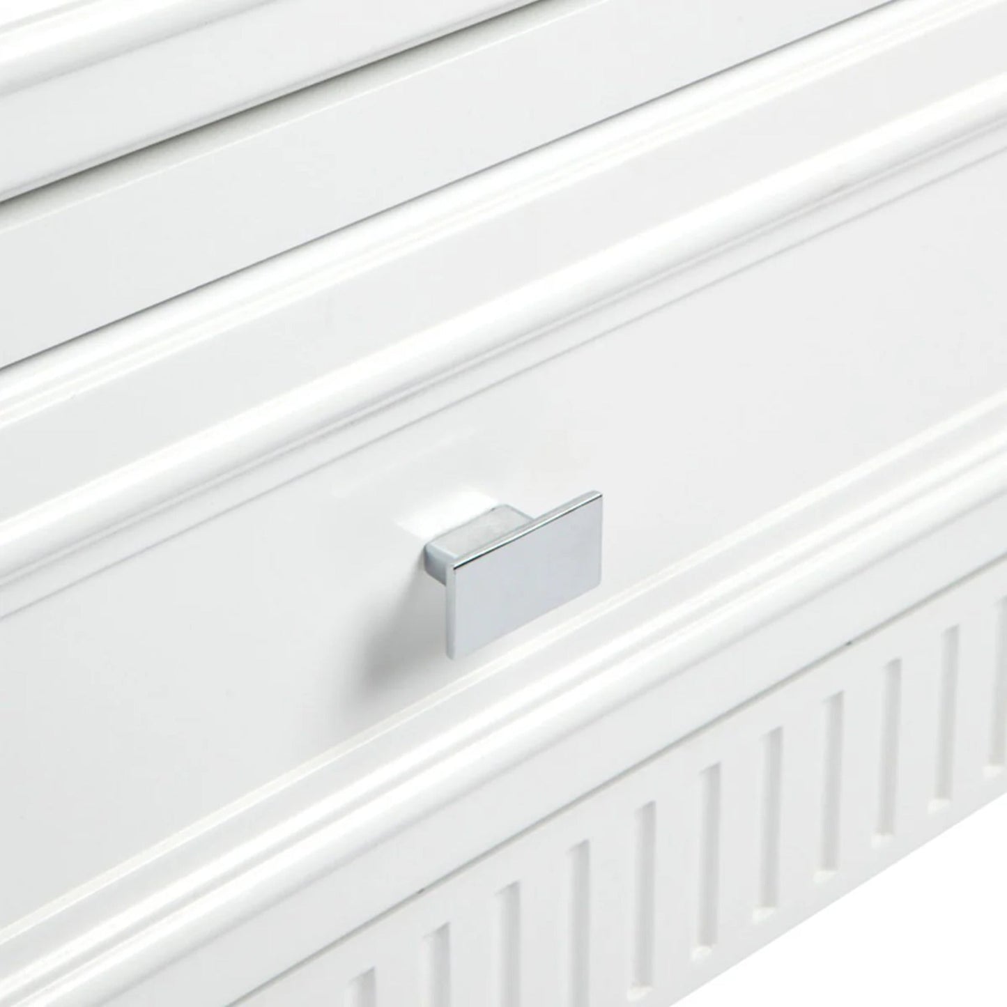 Merci Large Three Drawer Bedside Table - White Bedside Table Cafe Lighting & Living   