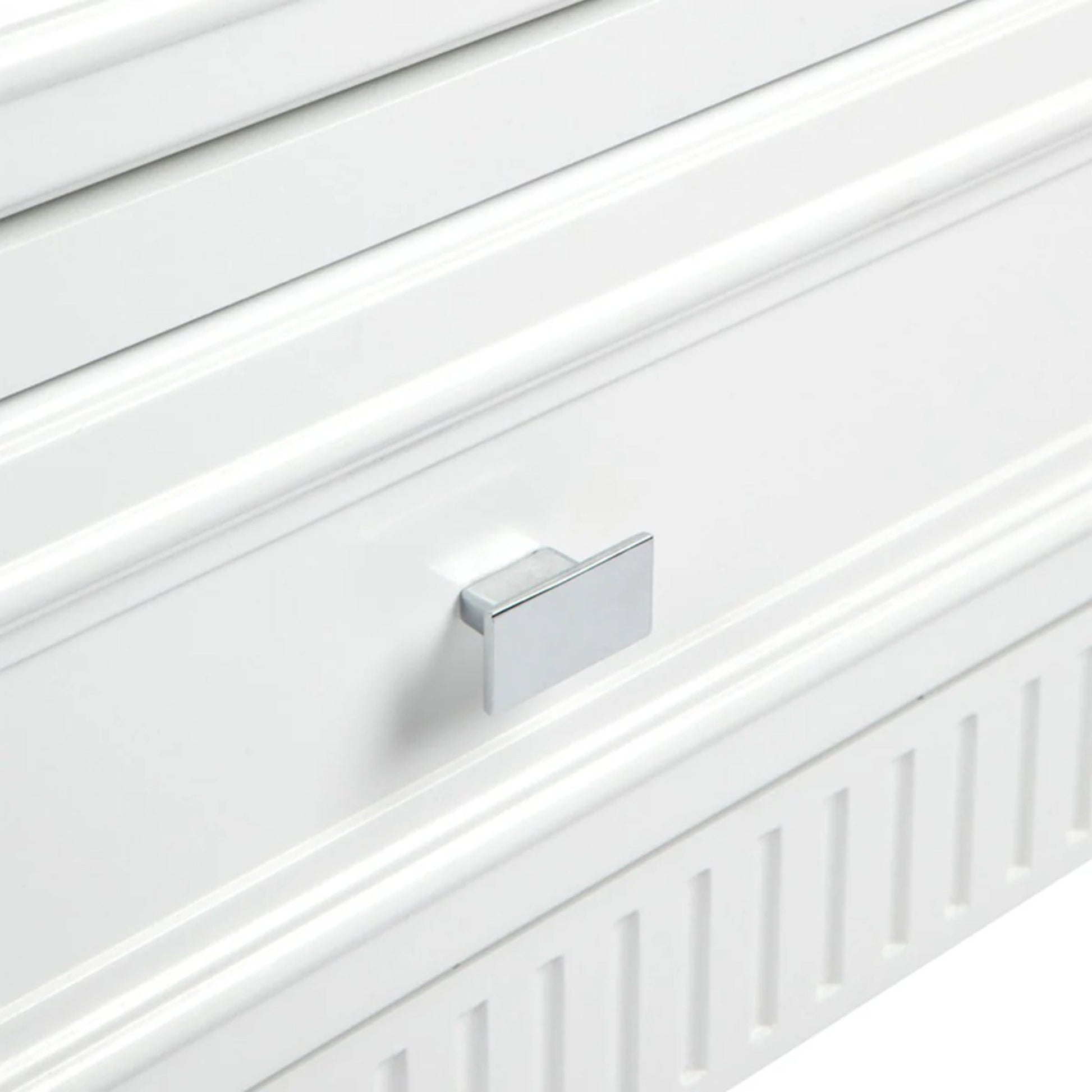Merci Large Three Drawer Bedside Table - White Bedside Table Cafe Lighting & Living   