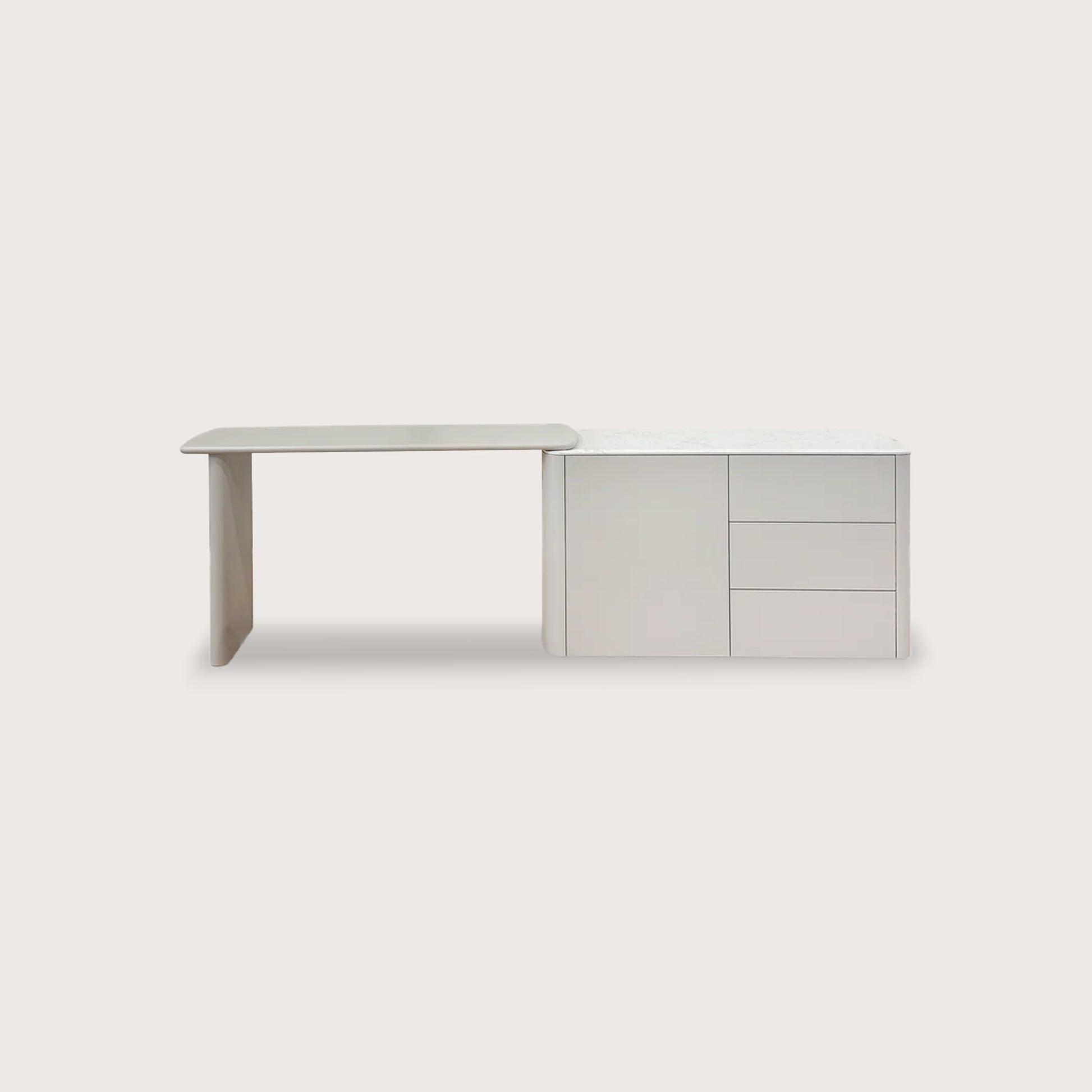 Monet 3 Drawer Marble Console Table - White Console Table Raffine Default Title