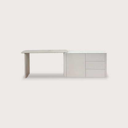 Monet 3 Drawer Marble Console Table - White Console Table Raffine Default Title