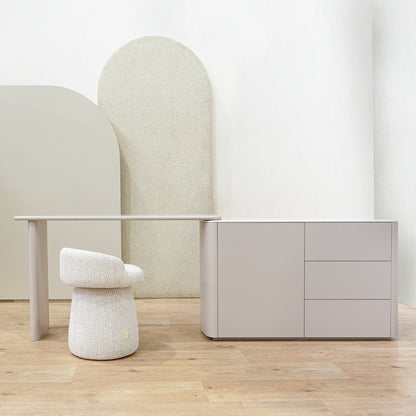 Monet 3 Drawer Marble Console Table - White Console Table Raffine