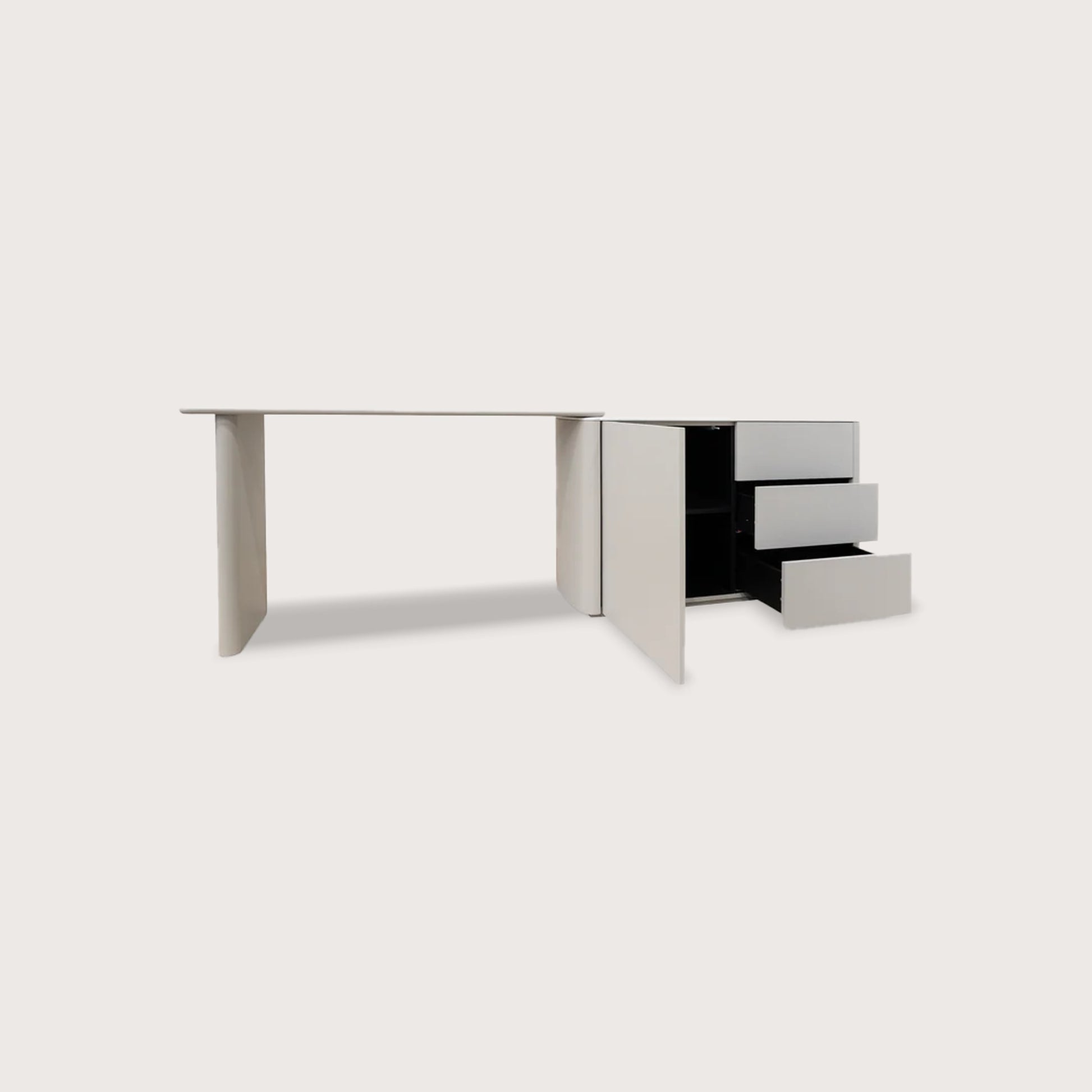 Monet 3 Drawer Marble Console Table - White Console Table Raffine
