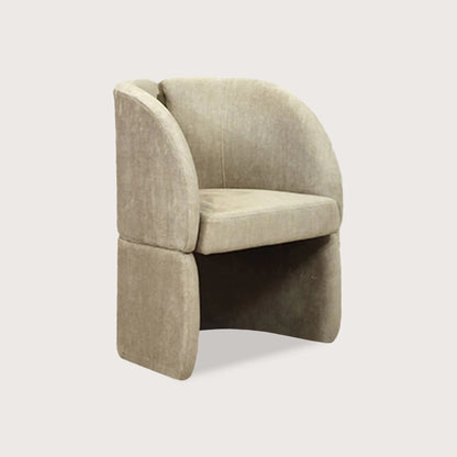 Munich Curved Metal Chair - Beige Chair Raffine Default Title