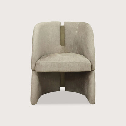 Munich Curved Metal Chair - Beige Chair Raffine