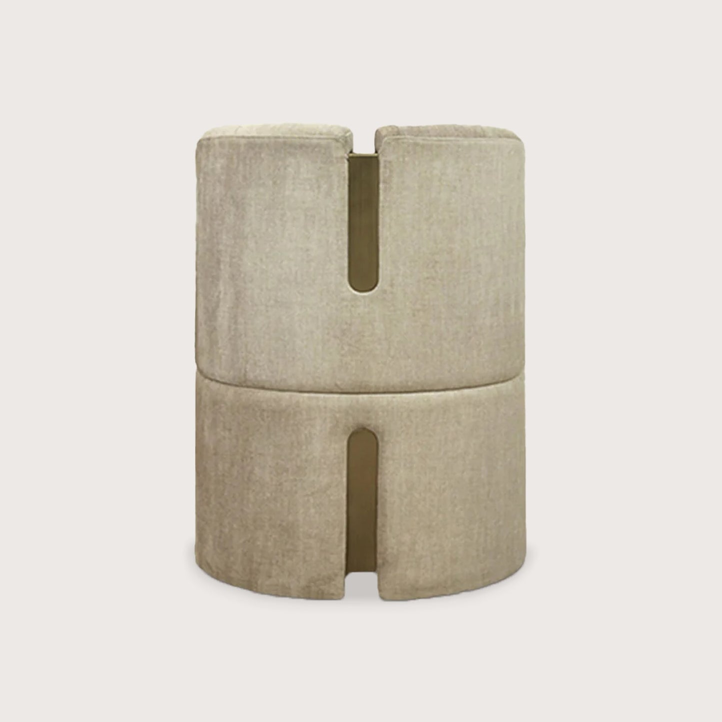 Munich Curved Metal Chair - Beige Chair Raffine