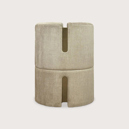 Munich Curved Metal Chair - Beige Chair Raffine