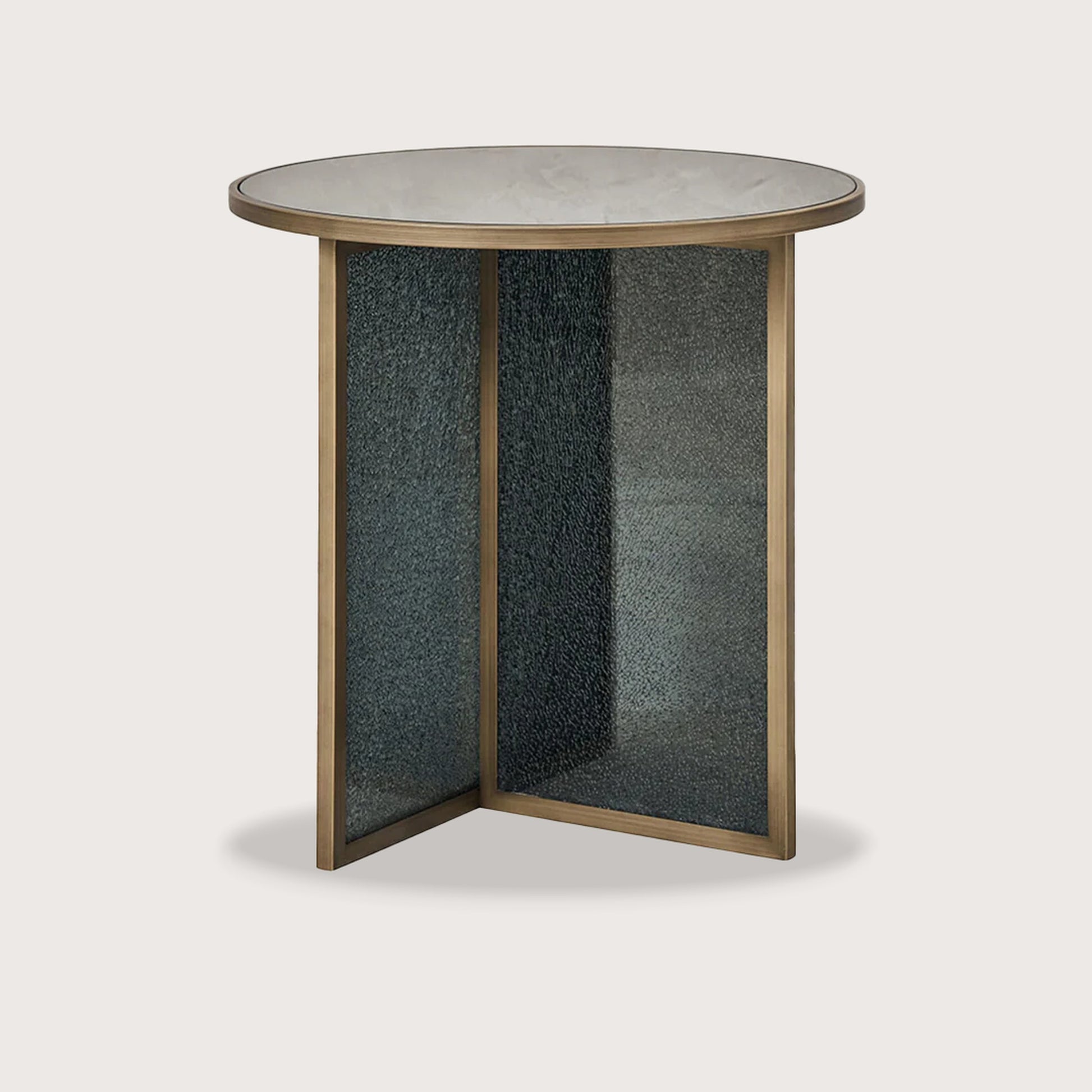 Nantes Textured Metal Side Table - Brass Side Table Raffine Default Title