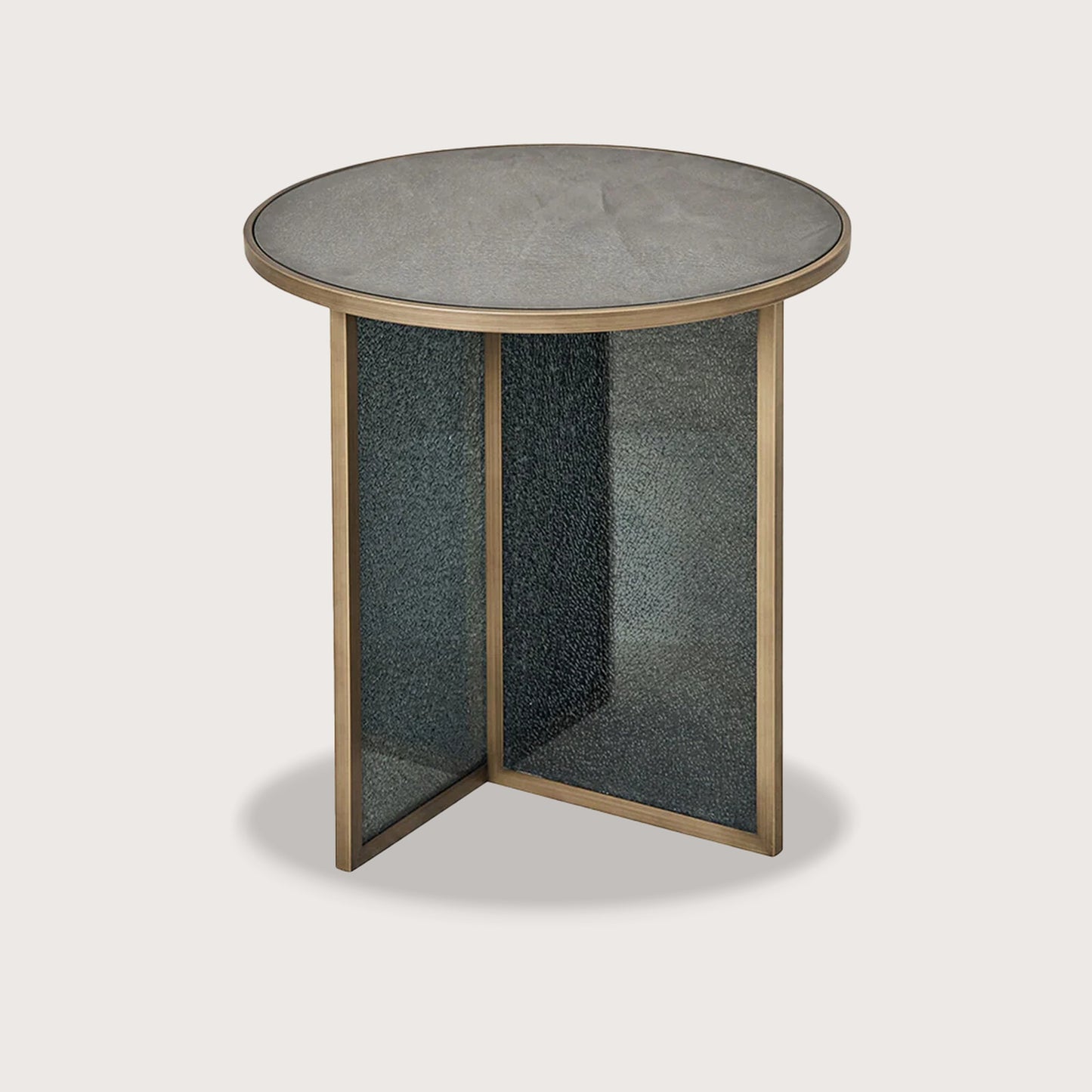 Nantes Textured Metal Side Table - Brass Side Table Raffine