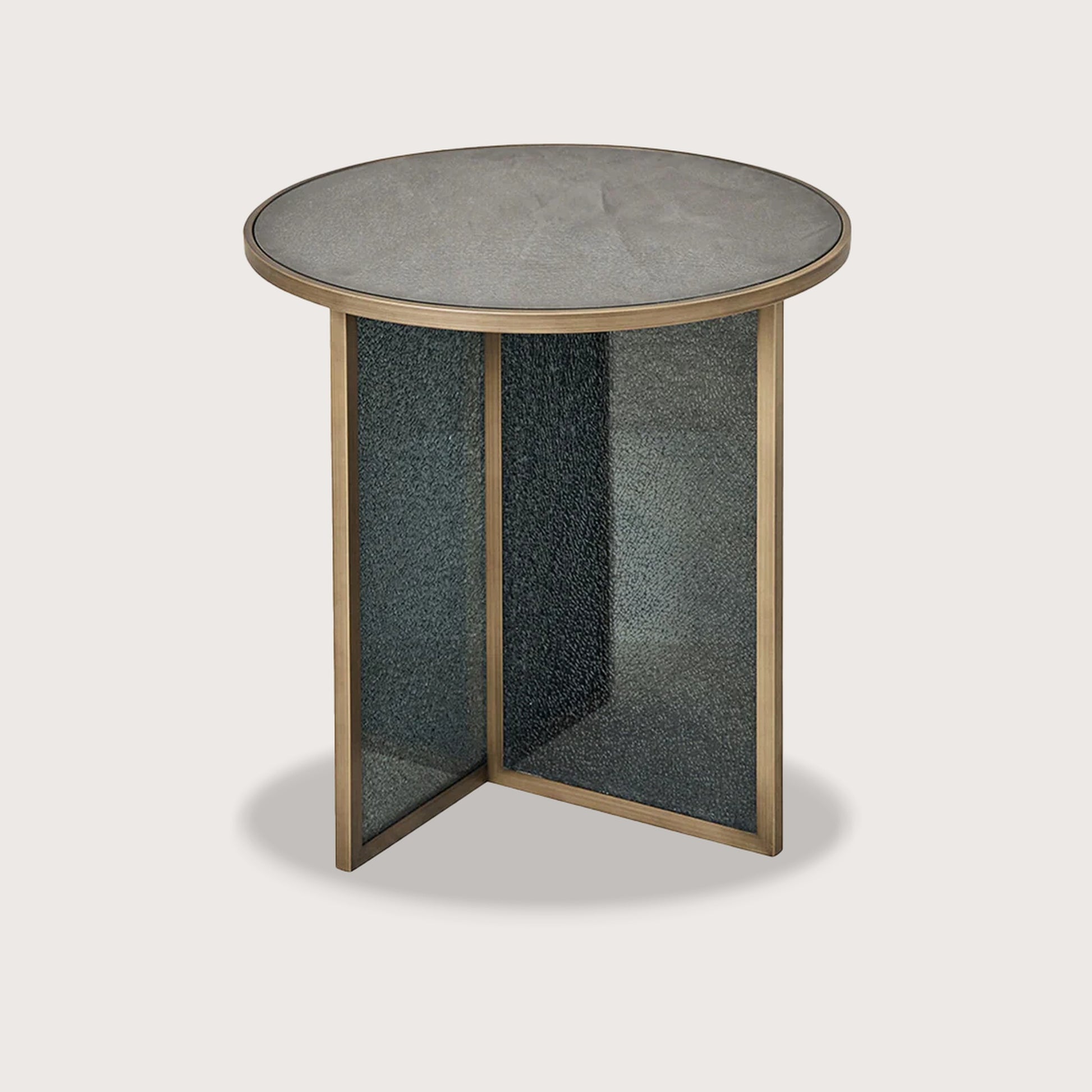 Nantes Textured Metal Side Table - Brass Side Table Raffine