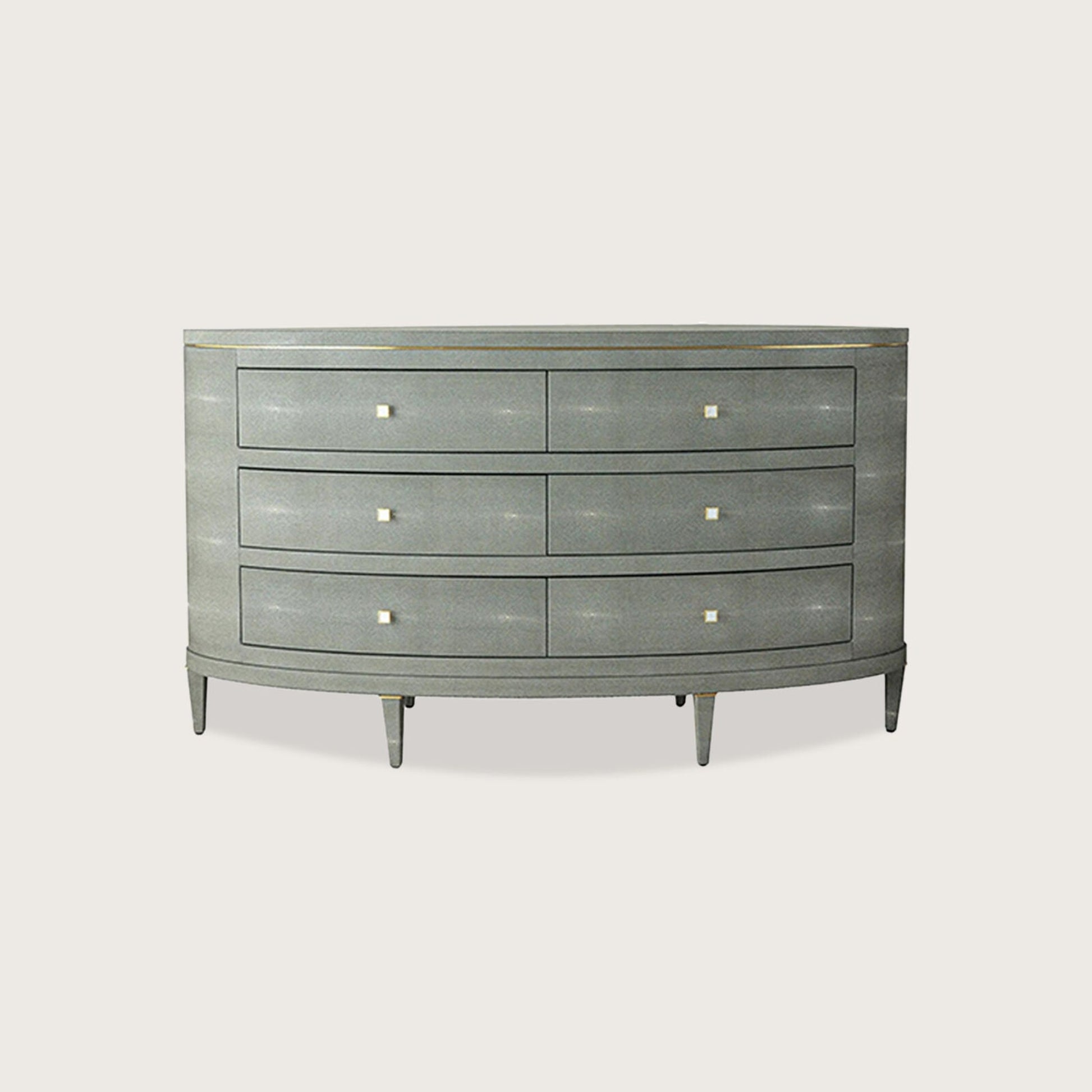 Odette Curved Metal Dresser - Green Dresser Raffine Default Title