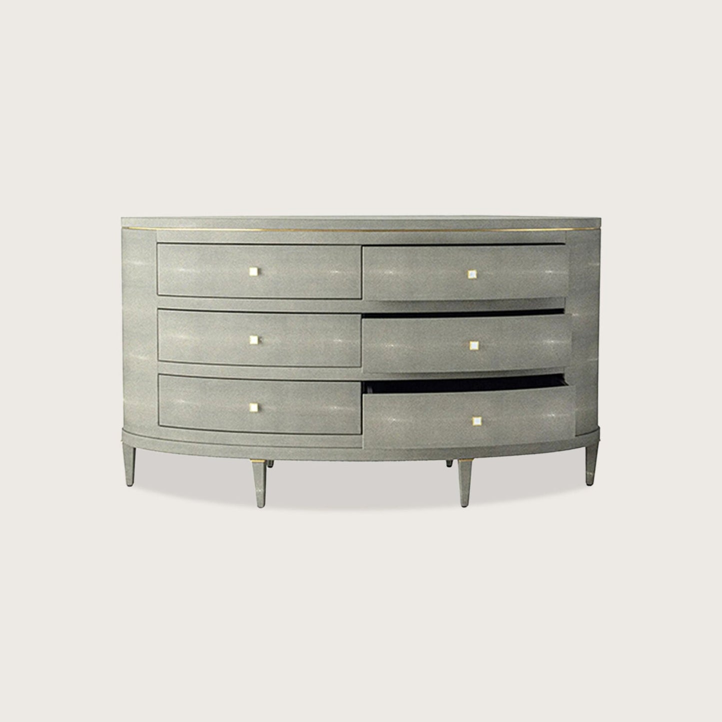Odette Curved Metal Dresser - Green Dresser Raffine