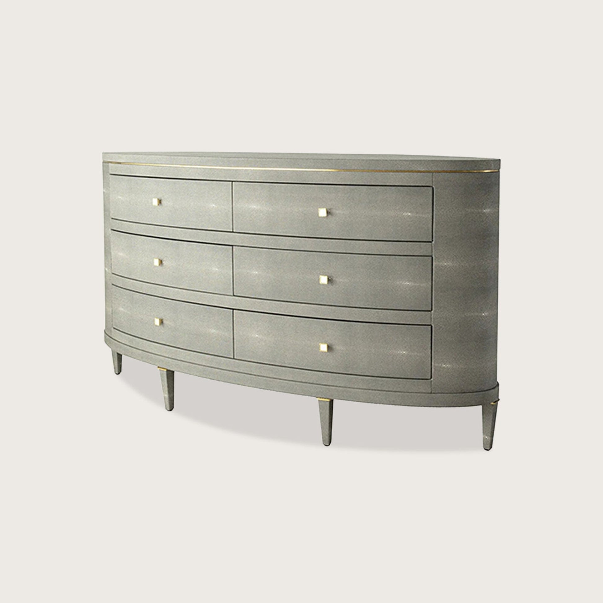 Odette Curved Metal Dresser - Green Dresser Raffine