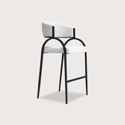 Opal Arched Fabric Bar Stool - Black Bar Stool Raffine Default Title