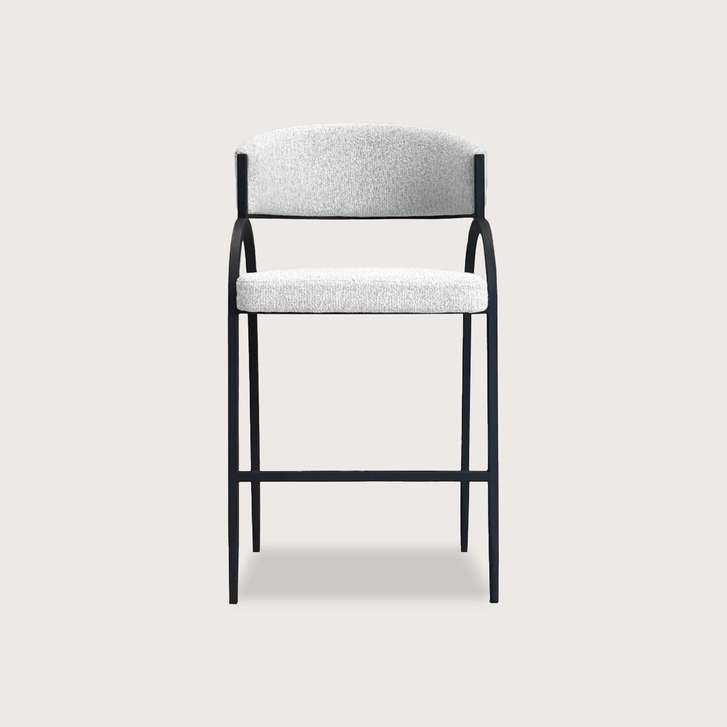 Opal Arched Fabric Bar Stool - Black Bar Stool Raffine