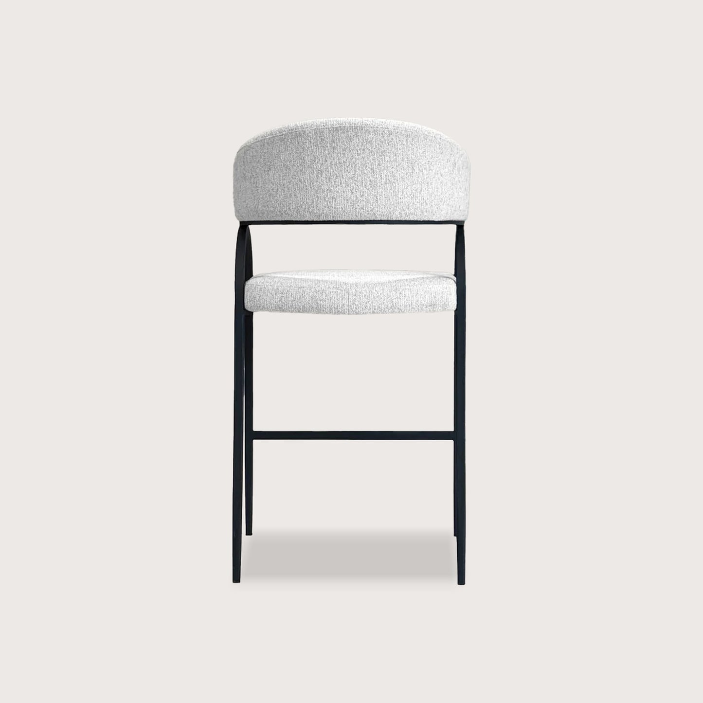 Opal Arched Fabric Bar Stool - Black Bar Stool Raffine