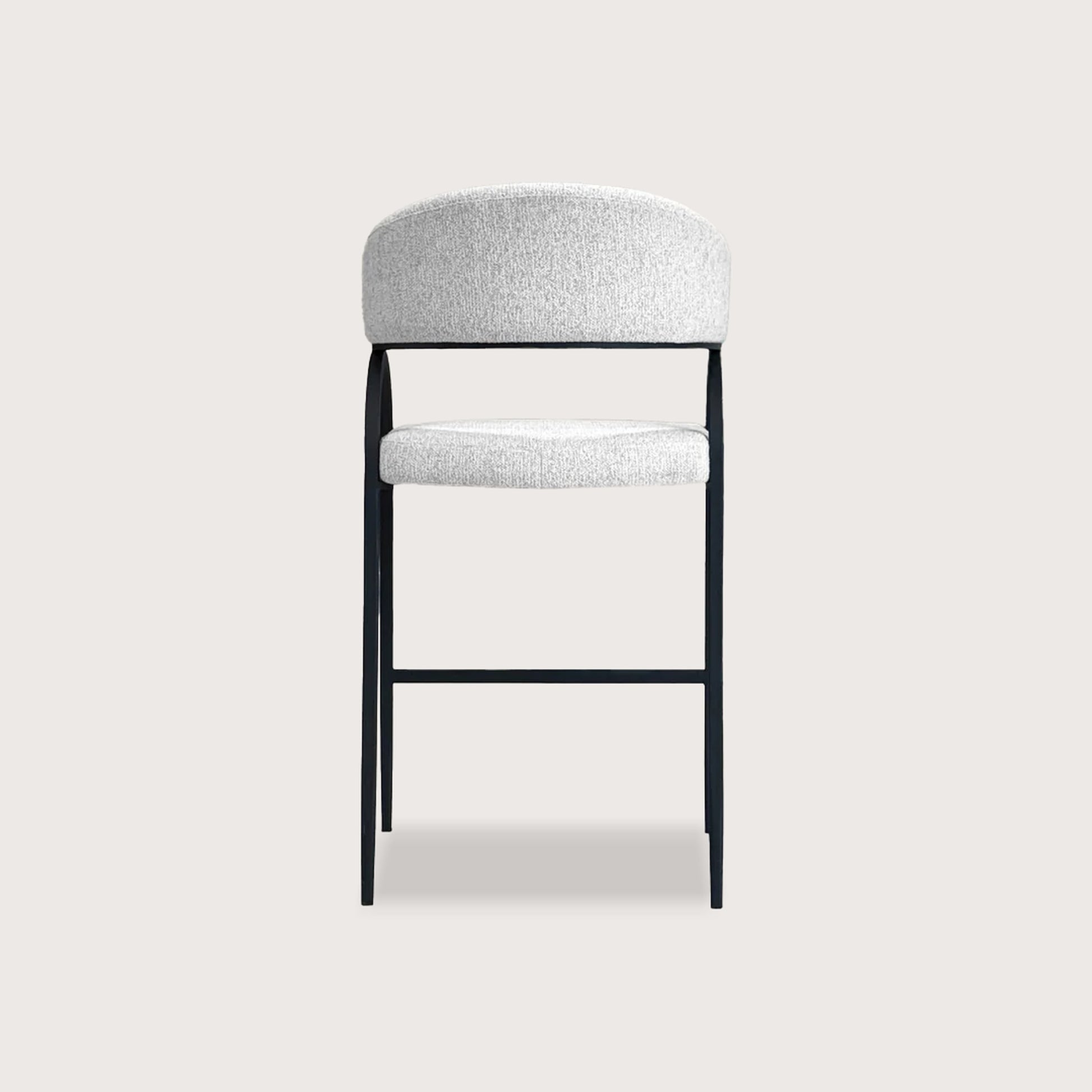 Opal Arched Fabric Bar Stool - Black Bar Stool Raffine